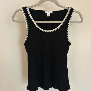H&M Black Ribbed Tank Top